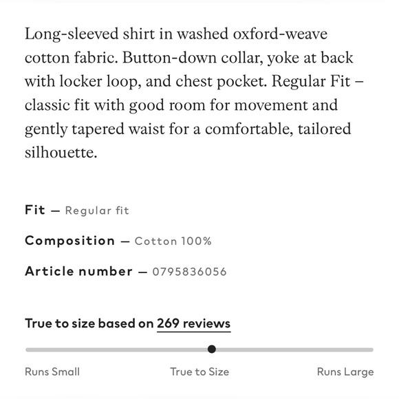 H&M Men Regular Fit Oxford Shirt Pink size M NWT - Picture 3 of 7